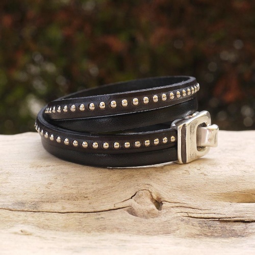 bracelet-cuir-argent-billes-noir-012