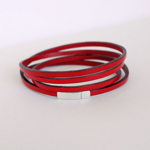 bracelet-cuir-femme-3mm-aimant-rouge-010