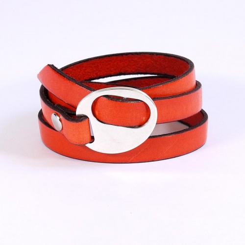 bracelet-cuir-femme-oval-reglable-orange-010