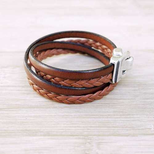 bracelet-cuir-femme-tresse-crochet-vieilli-marron-011