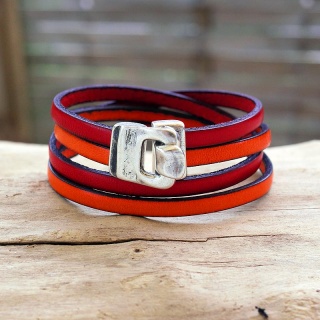 bracelet-cuir-femme-bicolore-rouge-crochet-argent-010